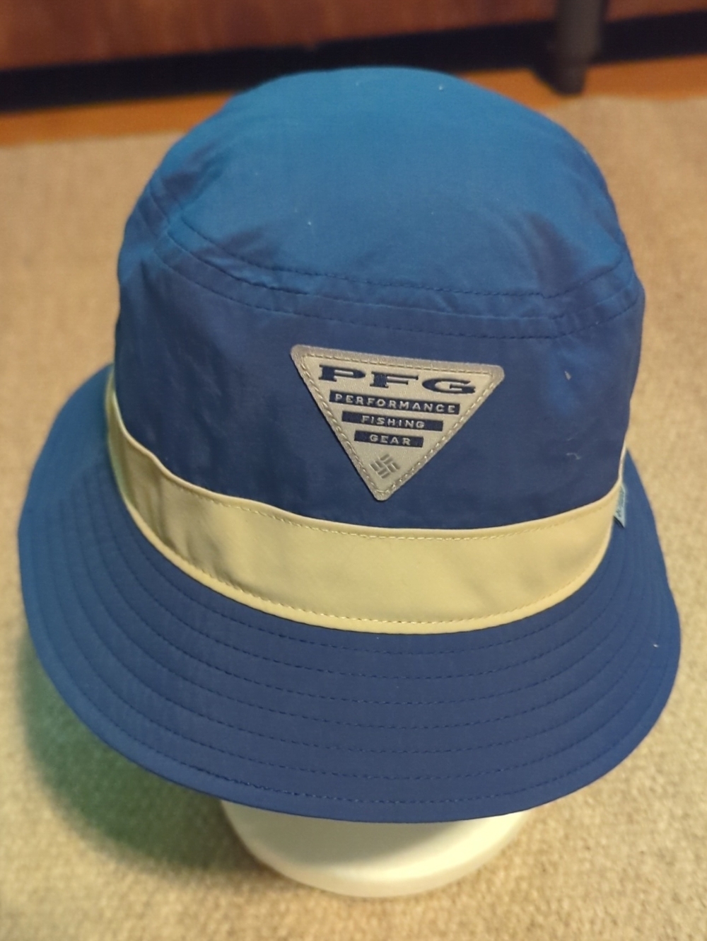 Columbia PFG Slack Tide Bucket Hat Size S/M NWT Blue/Tan